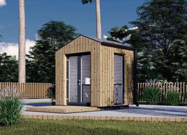 Ufficio in legno da giardino TONIA (34 mm + rivestimento), 2x2 m, 4 m² avp.ui.product_images.thumbnail 1