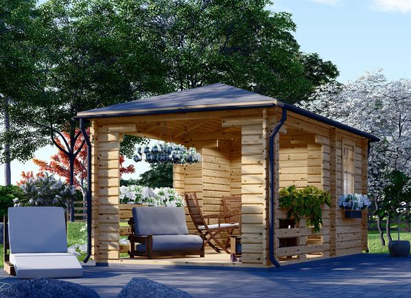 Gazebo da giardino in legno FLORA (28 mm), 3x5 m, 15 m² avp.ui.product_images.thumbnail 1