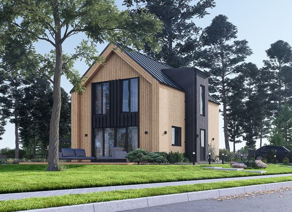 Casa in legno abitabile ASTRID RV (Coibentata PLUS, 44 mm + rivestimento), 92 m² avp.ui.product_images.thumbnail 1