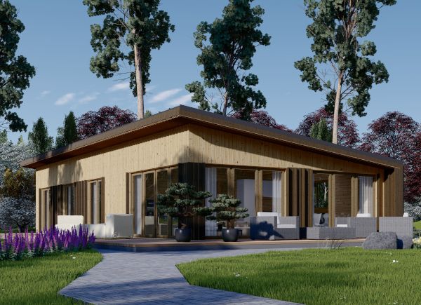 Casa in legno ZOE (44 mm + rivestimento), 96 m² avp.ui.product_images.thumbnail 1