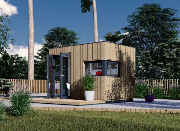 Ufficio in legno da giardino PREMIUM L (Coibentata PLUS, 34 mm + rivestimento), 3x2 m, 6 m² avp.ui.product_images.thumbnail 1