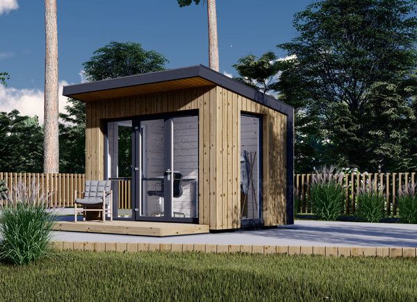 Ufficio in legno da giardino EVELIN (34 mm + rivestimento), 3x2 m, 6 m² avp.ui.product_images.thumbnail 1