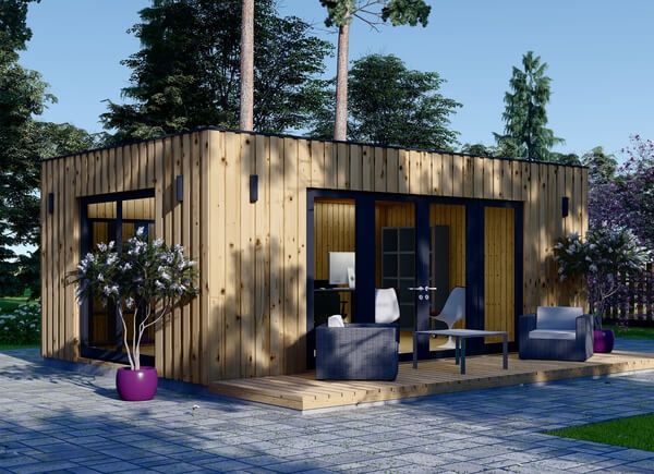 Ufficio in legno da giardino PREMIUM (Coibentata, pannelli SIP), 7x4 m, 28 m² avp.ui.product_images.thumbnail 1