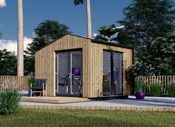 Ufficio in legno da giardino TONIA (34 mm + rivestimento), 3x3 m, 9 m² avp.ui.product_images.thumbnail 1
