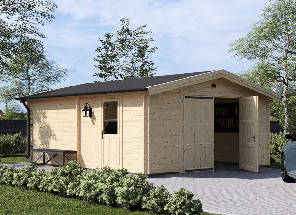 Garage in legno CLASSIC S (44 mm), 5x6 m, 30 m² avp.ui.product_images.thumbnail 1