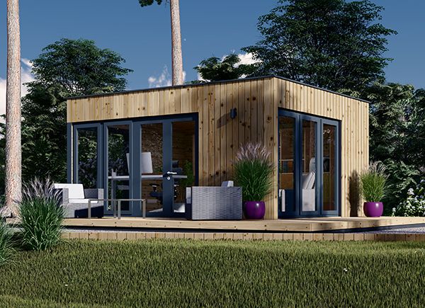 Ufficio in legno da giardino PREMIUM (Coibentata, 34 mm + rivestimento), 5x4 m, 20 m² avp.ui.product_images.thumbnail 1