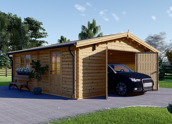 Garage in legno CLASSIC (44 mm), 5x6 m, 30 m² avp.ui.product_images.thumbnail 1