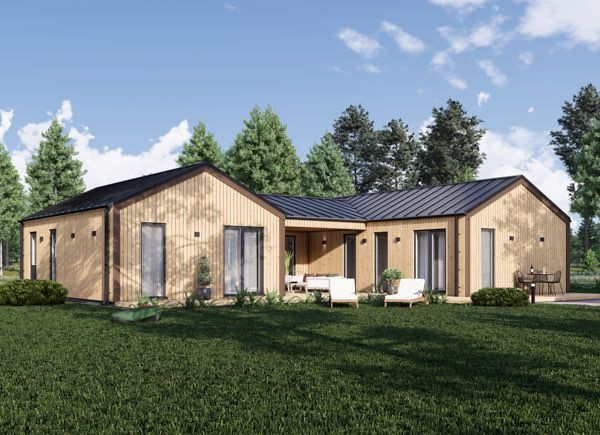 Casa in legno SCARLET S (44 mm + rivestimento), 139 m² avp.ui.product_images.thumbnail 1