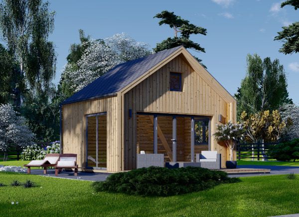 Casa in legno abitabile SARA (Coibentata, 34 mm + rivestimento), 20 m² avp.ui.product_images.thumbnail 1