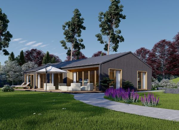 Casa in legno abitabile ELIZA (Coibentata PLUS, 44 mm + rivestimento), 115 m² avp.ui.product_images.thumbnail 1