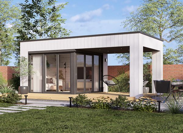 Casetta in legno da giardino INES con porticato (34 mm + rivestimento), 6x3 m, 18 m² avp.ui.product_images.thumbnail 1