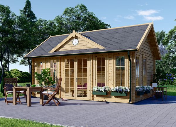 Casetta in legno da giardino CLOCKHOUSE (Coibentata, 44+44 mm), 5.5x4 m, 22 m² avp.ui.product_images.thumbnail 1