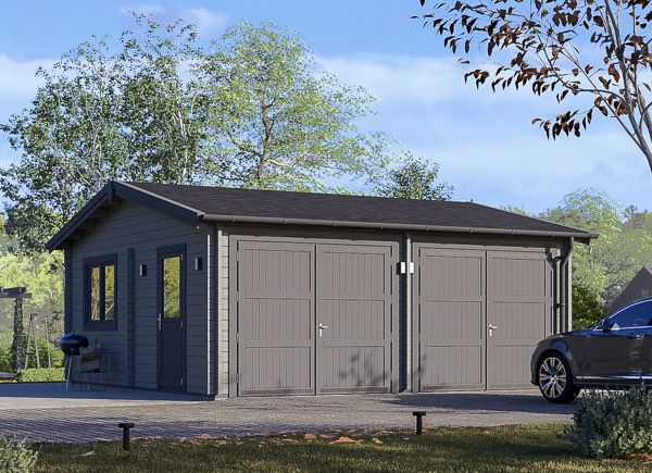 Garage in legno doppio ALTERNATIVE (44 mm), 6x6 m, 36 m² avp.ui.product_images.thumbnail 1