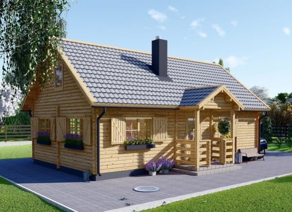 Casa in legno EMMA (44+44 mm), 70 m² avp.ui.product_images.thumbnail 1