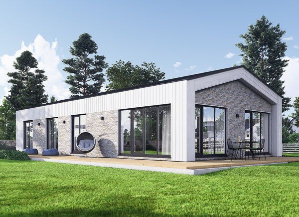Casa prefabbricata abitabile ROBERTA PV (Coibentata PLUS, 44 mm + rivestimento), 95 m² avp.ui.product_images.thumbnail 1