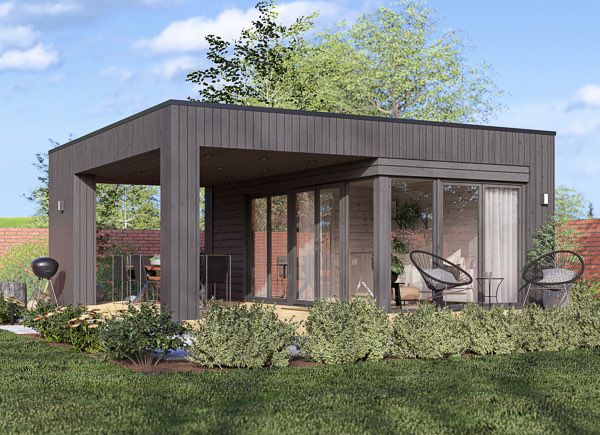 Casetta in legno da giardino INES PLUS con porticato frontale (34 mm + rivestimento), 6x6 m, 36 m² avp.ui.product_images.thumbnail 1