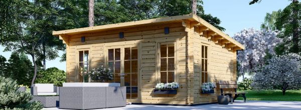 Casetta in legno da giardino ESSEX (Coibentata, 44+44 mm), 5x4 m, 20 m²