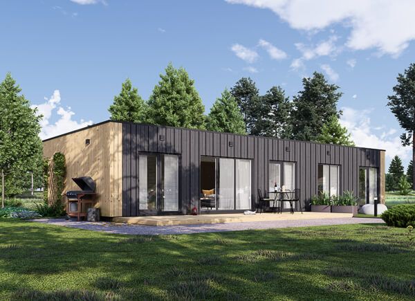 Casa in legno prefabbricata BELLA 3 (44 mm + rivestimento), 75 m² avp.ui.product_images.thumbnail 1