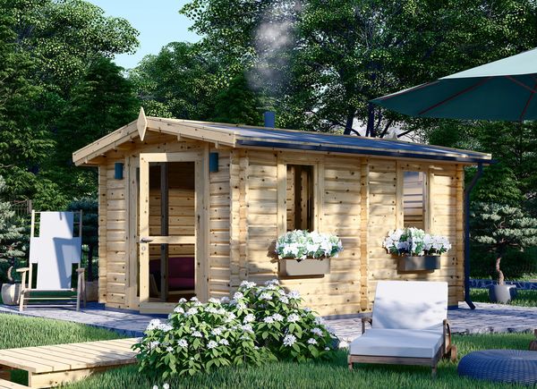 Sauna da esterno ELDA (44 mm), 3x4 m, 12 m² avp.ui.product_images.thumbnail 1