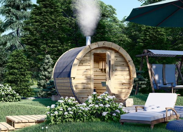 Sauna da esterno a botte HELGA 17 (46 mm), 1.7 m, ⌀ 1.97 m avp.ui.product_images.thumbnail 1