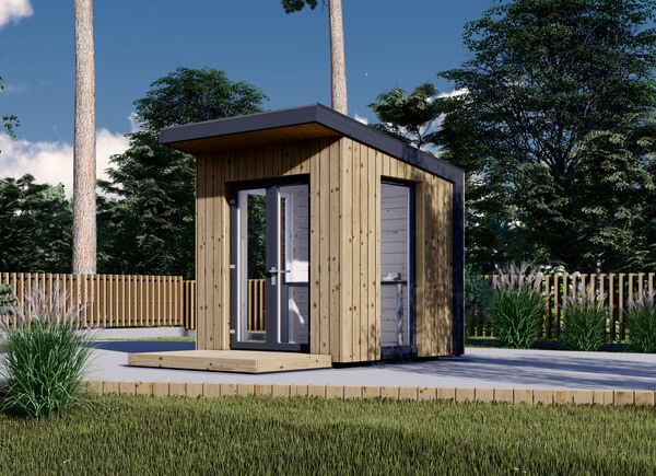 Ufficio in legno da giardino EVELIN (34 mm + rivestimento), 2x2 m, 4 m² avp.ui.product_images.thumbnail 1