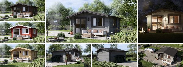 Casetta in legno da giardino WISSOUS (44 mm), 5x4 m, 20 m²
