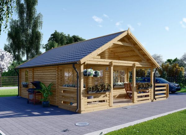 Casa in legno con terrazza ANGERS (44 mm), 36 m² + 19 m² avp.ui.product_images.thumbnail 1