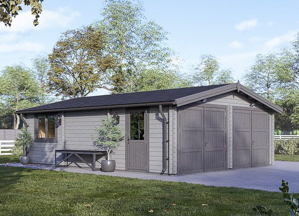 Garage in legno doppio CLASSIC DUO (44 mm), 6x8 m, 48 m² avp.ui.product_images.thumbnail 1