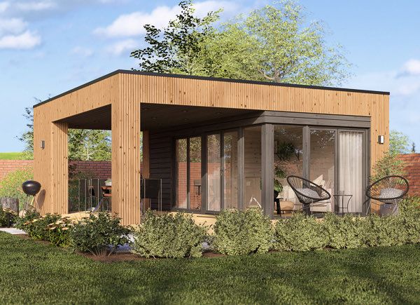 Casetta in legno da giardino INES PLUS con porticato frontale (Coibentata, 34 mm + rivestimento), 6x6 m, 36 m² avp.ui.product_images.thumbnail 1