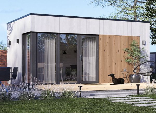 Ufficio in legno da giardino PREMIUM (34 mm + rivestimento), 5x3 m, 13 m² avp.ui.product_images.thumbnail 1