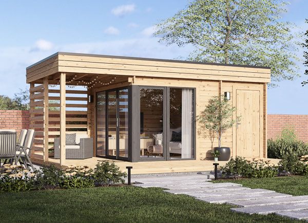 Casetta in legno da giardino IDA con ripostiglio attrezzi (34 mm), 6x3 m, 11 m² avp.ui.product_images.thumbnail 1