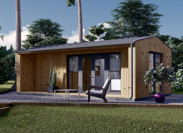 Ufficio in legno da giardino TINA (34 mm + rivestimento), 7x4 m, 20 m² avp.ui.product_images.thumbnail 1