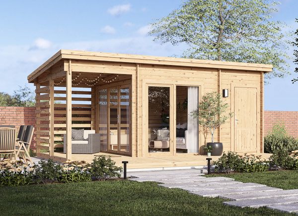 Casetta in legno da giardino EVA con ripostiglio attrezzi (34 mm), 6x3 m, 11 m² avp.ui.product_images.thumbnail 1