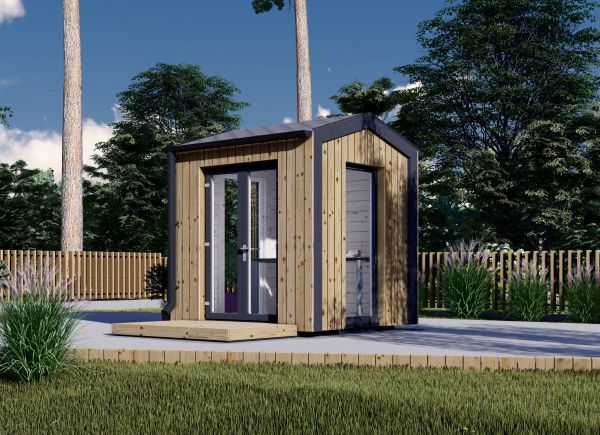 Ufficio in legno da giardino EMMY (34 mm + rivestimento), 2x2 m, 4 m² avp.ui.product_images.thumbnail 1