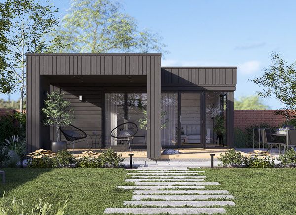 Casetta in legno da giardino INES PLUS con porticato a L (34 mm + rivestimento), 6x6 m, 36 m² avp.ui.product_images.thumbnail 1