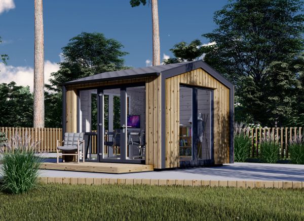 Ufficio in legno da giardino EMMY (34 mm + rivestimento), 3x3 m, 9 m² avp.ui.product_images.thumbnail 1