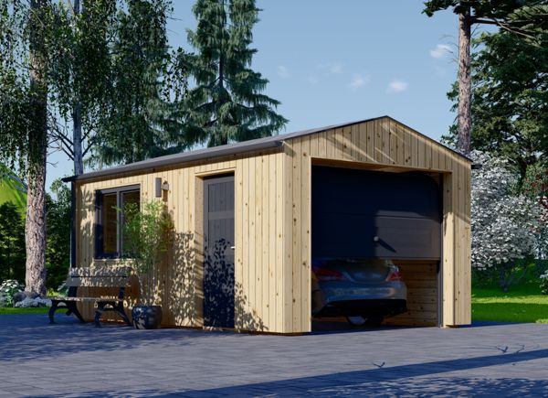 Garage in legno SILVIA (34 mm + rivestimento), 3.2x5.2 m, 16.6 m² avp.ui.product_images.thumbnail 1