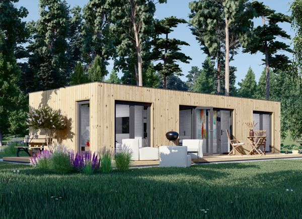 Casa in legno abitabile PREMIUM (Coibentato, pannelli SIP), 10.5x4.5 m, 47 m² avp.ui.product_images.thumbnail 1