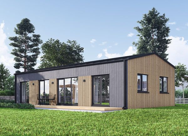 Casa prefabbricata abitabile NICOLE PV (Coibentata PLUS, 44 mm + rivestimento), 67 m² avp.ui.product_images.thumbnail 1