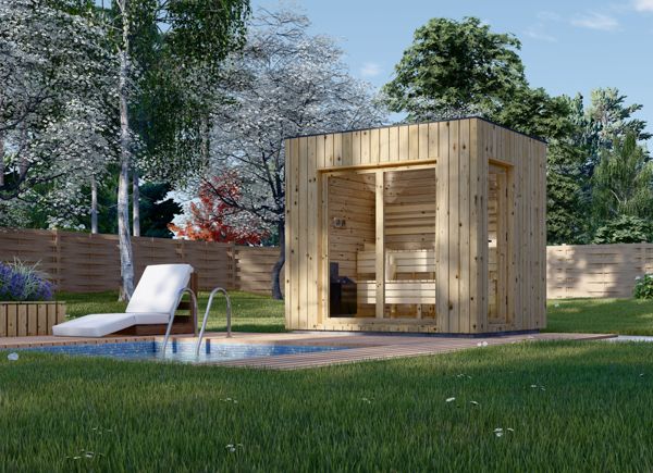 Sauna da esterno DELLA (34 mm + rivestimento), 2,6 x 2,1 m, 3,8 m² avp.ui.product_images.thumbnail 1