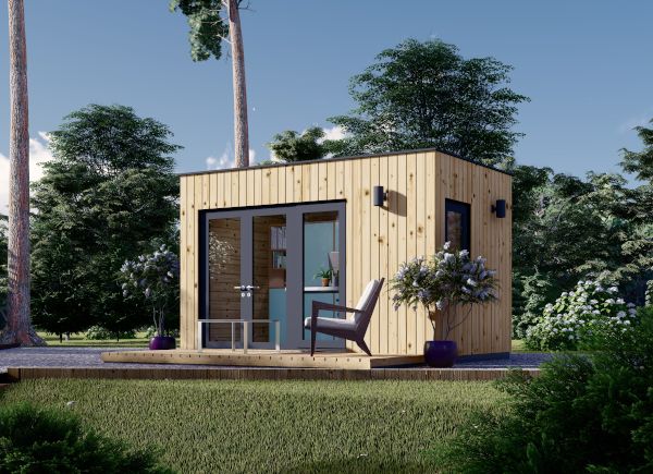 Ufficio in legno da giardino PREMIUM S (Coibentata PLUS, 34 mm + rivestimento), 4.1x2.4 m, 10 m² avp.ui.product_images.thumbnail 1