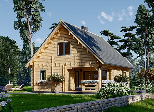 Casa in legno DORIS (44+44 mm), 80 m² avp.ui.product_images.thumbnail 1