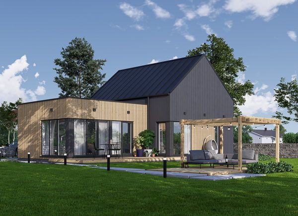 Casa prefabbricata abitabile MIRABEL PV (Coibentata PLUS, 44 mm + rivestimento), 70 m² avp.ui.product_images.thumbnail 1