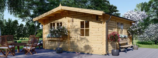 Casetta in legno da giardino DREUX (Coibentata, 34+34 mm), 6x6 m, 36 m²