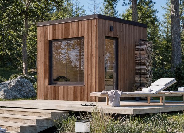 Sauna in legno OKO 1 | Thermowood – 2,44×2,44 m, 4,10 m² thumbnail 1
