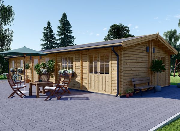 Casa in legno BRIGHTON (Coibentata, 44+44 mm), 15x6 m, 90 m² avp.ui.product_images.thumbnail 1