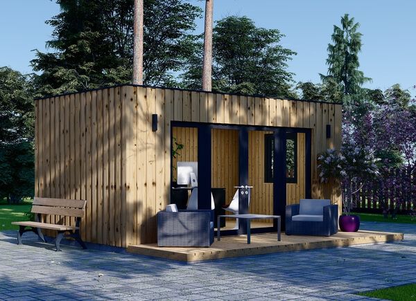 Ufficio in legno da giardino PREMIUM (Coibentato, pannelli SIP), 6x3 m, 18 m² avp.ui.product_images.thumbnail 1