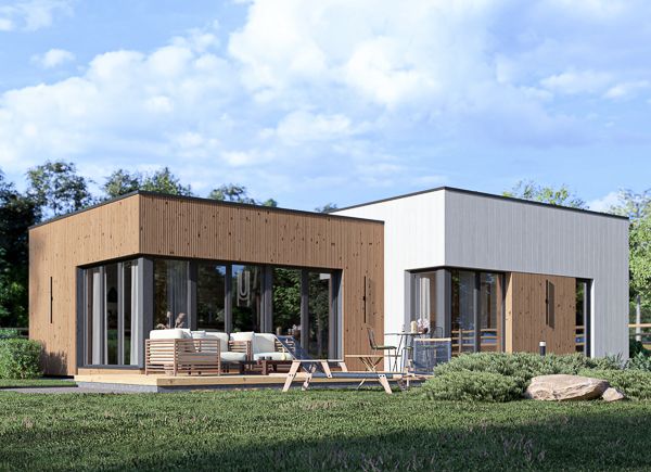 Casa prefabbricata abitabile MALLY PV (Coibentata PLUS, 44 mm + rivestimento), 70 m² avp.ui.product_images.thumbnail 1
