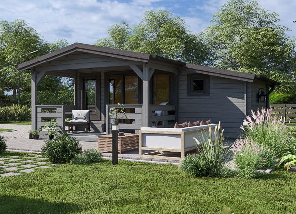 Casetta in legno ISLA con porticato (44 mm), 6x5 m, 18 m² + 7 m² avp.ui.product_images.thumbnail 1