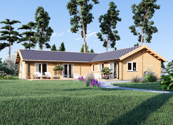 Casa in legno abitabile PAULA S (Coibentata, 44+44 mm), 129 m² avp.ui.product_images.thumbnail 1